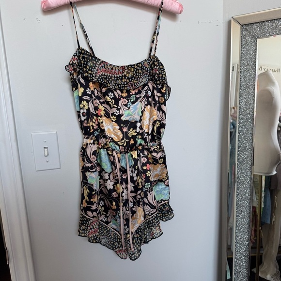 Victoria's Secret Black Floral satin romper XS - Picture 3 of 6